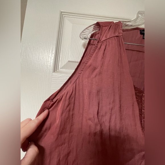 BUCKLE BLACK Surplice Tank Top Woven V-neck Lace Bodice Elastic Hem Size XL - Picture 6 of 11